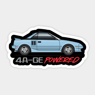 Powered-Blue Sticker